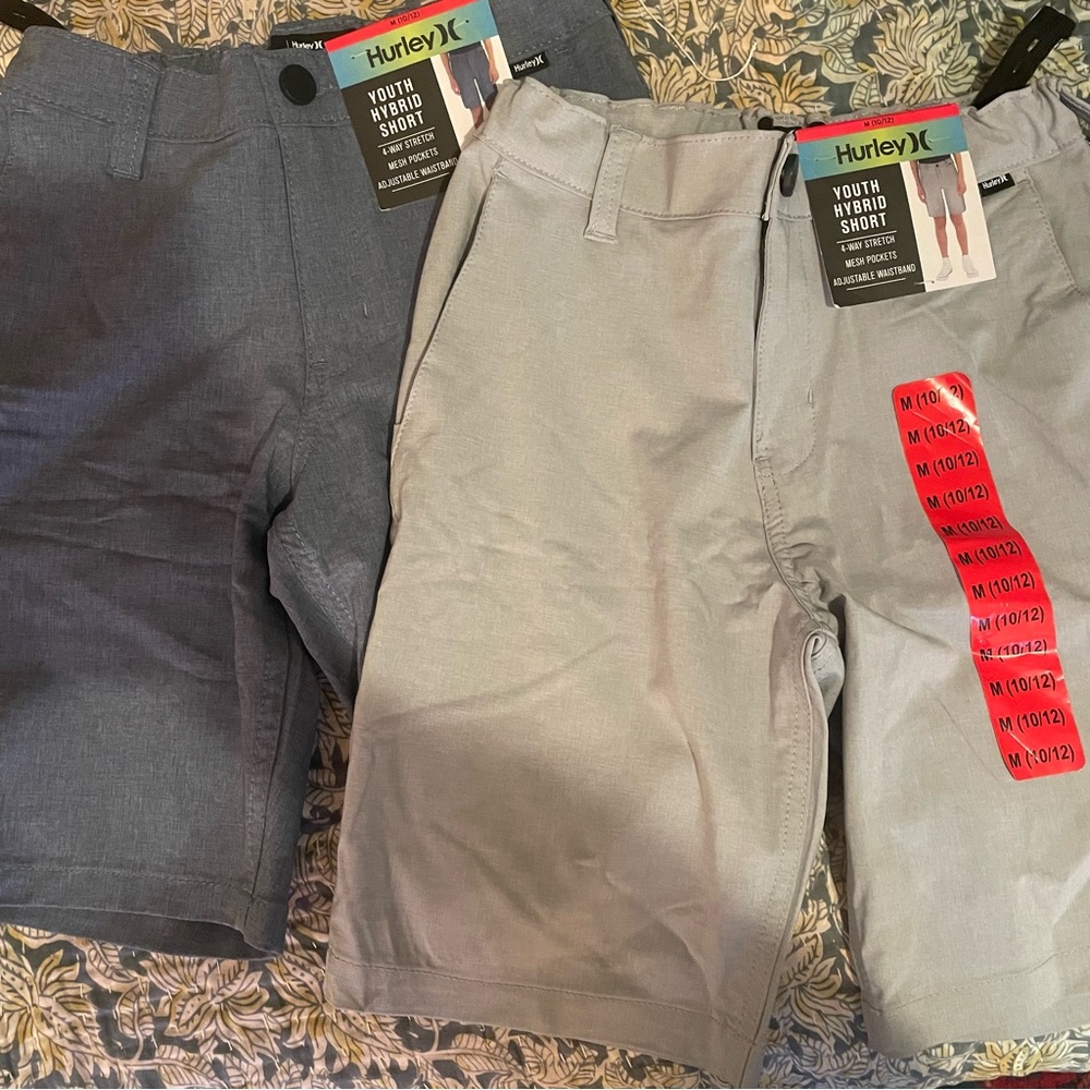 *SOLD* NWT Hurley Boys Hybrid Shorts Lot - Gray and Blue